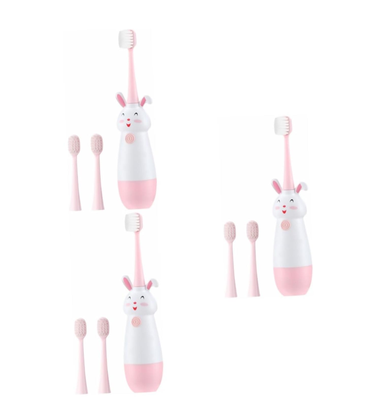 Mobestech 3 Sets Sonic Electric Toothbrushes for Kids - Cartoon Design Soft Bristles & Vibrating Action - Perfect for Children s Dental Care - Buy Online on GoSupps.com