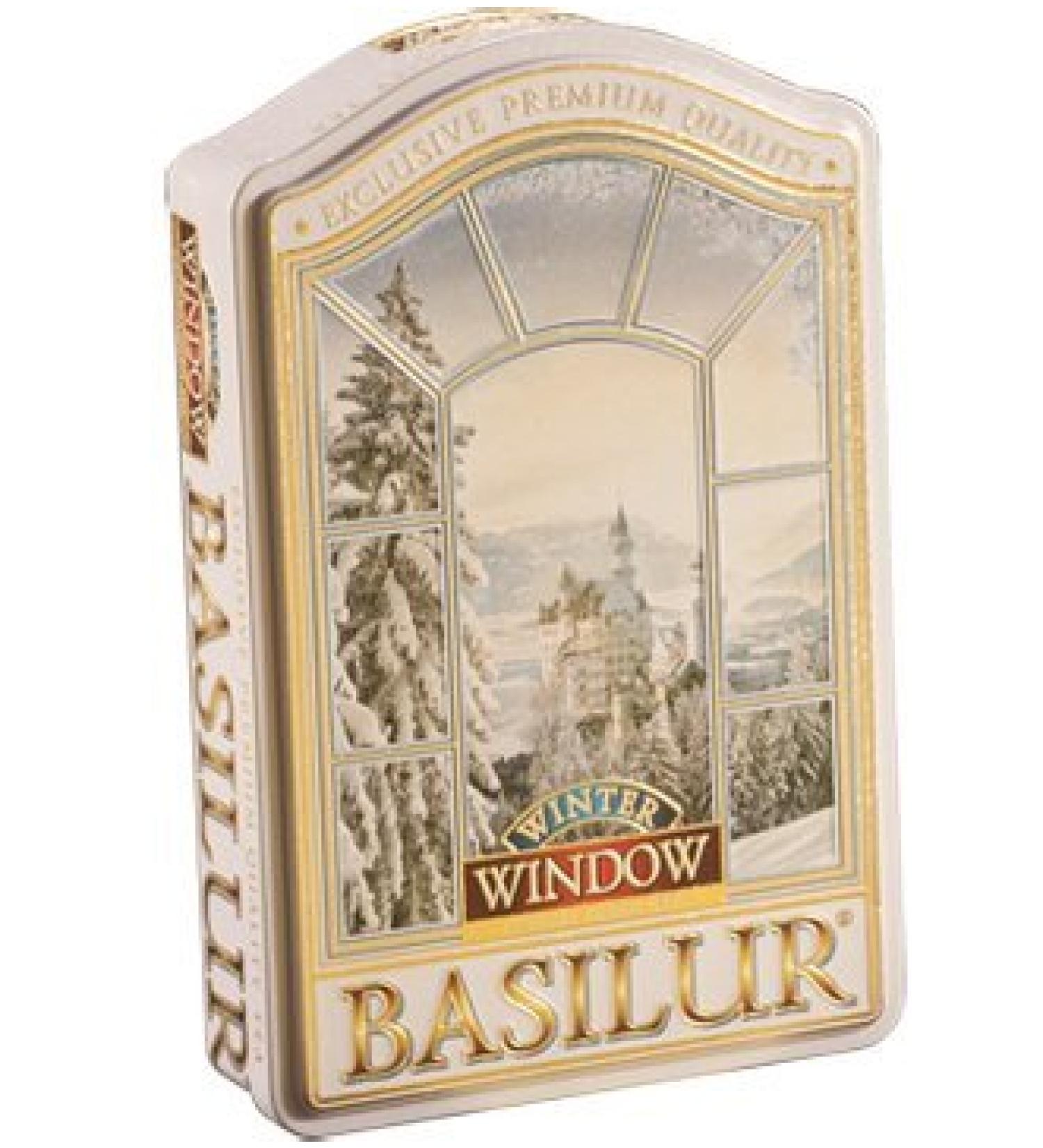 Basilur Gourmet Gift Bo te th 100 % pure feuille verte de Ceylan Pomme et Bleuet Collection Winter Window 100 g
