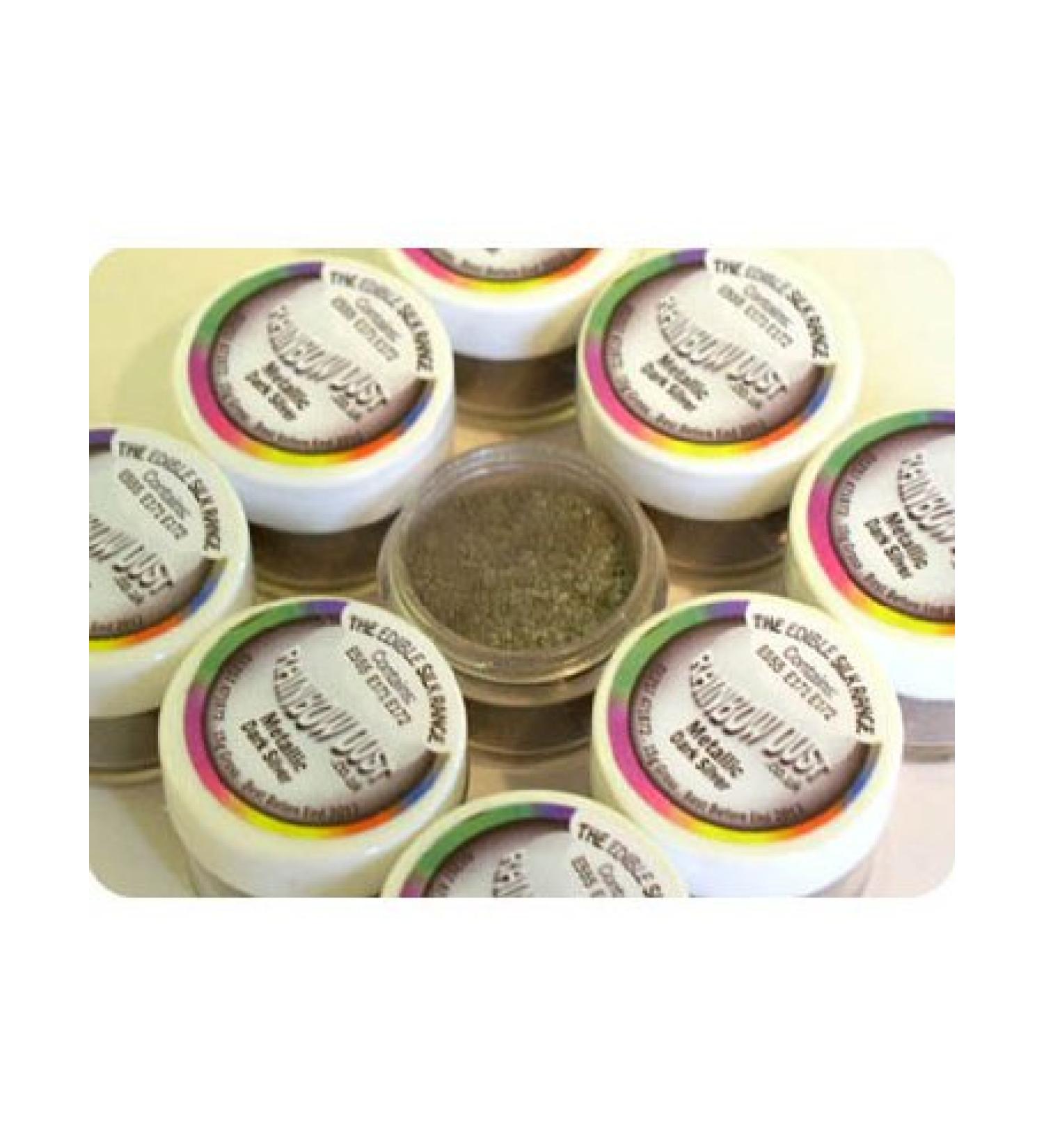 Rainbow Dust Silk Range Edible Colour Dust - Metallic Dark Silver