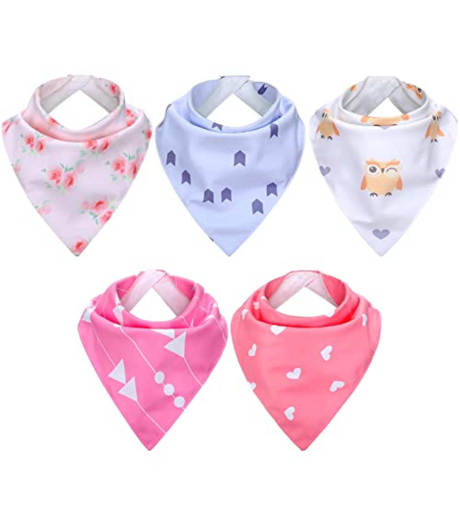 5 Pack Adult Drool Bandana Bibs Set - Waterproof & Absorbent - Special Needs - Cute Patterns - Teens, Men, Women - 4+ Years - Buy Online on GoSupps.com