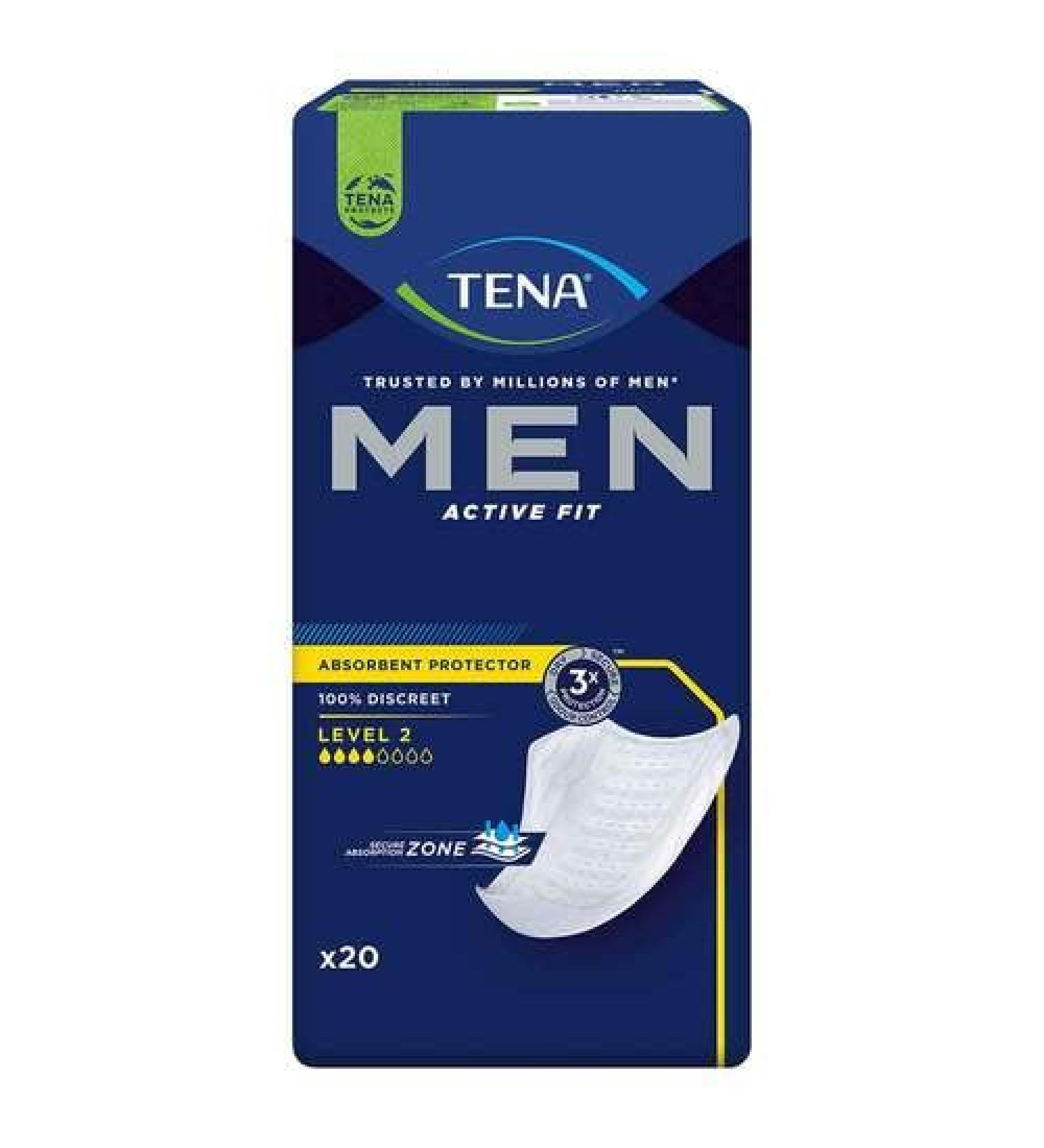 TENA MEN Active Fit Level 2 Incontinence Pads 20 pcs
