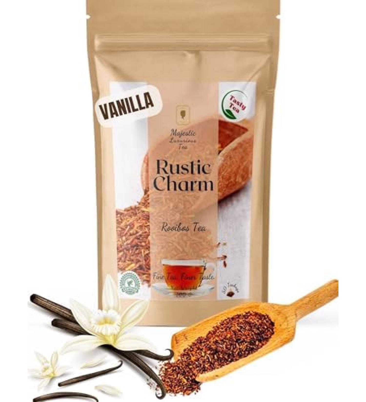 Majestic Tea_ (Vanilla Rooibos) Pure Red Rooibos Naturally Caffeine Free_ Tea (FOR GOOD SLEEP) _100% Natural Ingredient Non-GMO| Pyramid Tea bags (Tea Bags 50 Count). - Buy Online on GoSupps.com