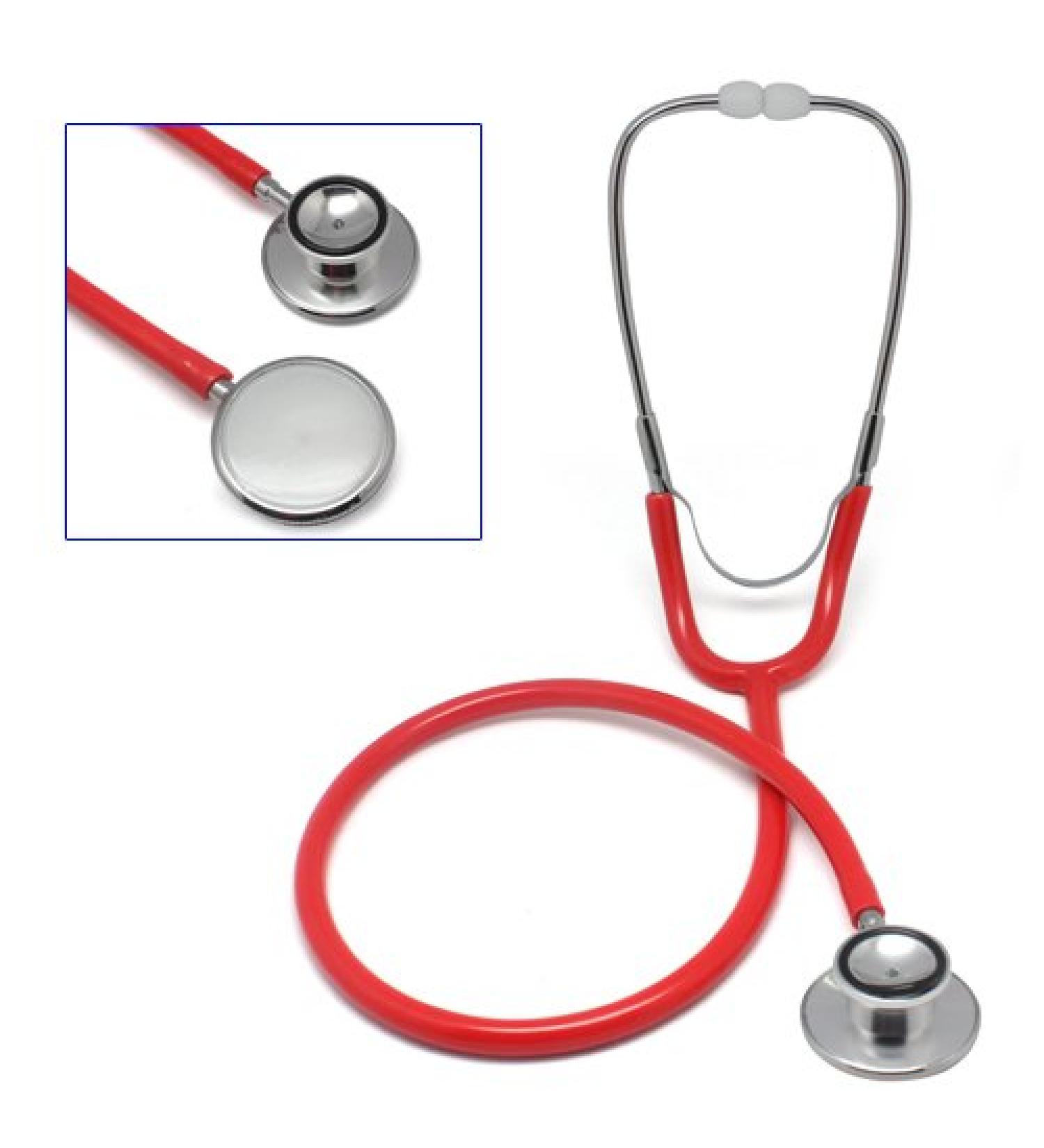 Accessotech Pro Dual Head EMT Stethoscope for Doctor Nurse Vet Medical Student Health Blood Red