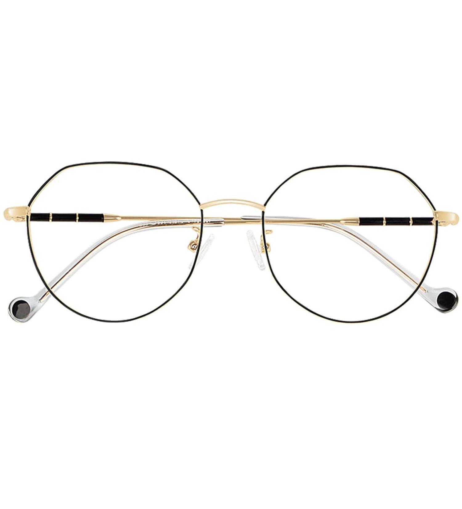 Junz Trendy Reading Glasses for Women - Large Frame Blue Light Filter Glare-Free Dioptry 0.1-3.5 Stylish Gold & Pink Options - Buy Online on GoSupps.com