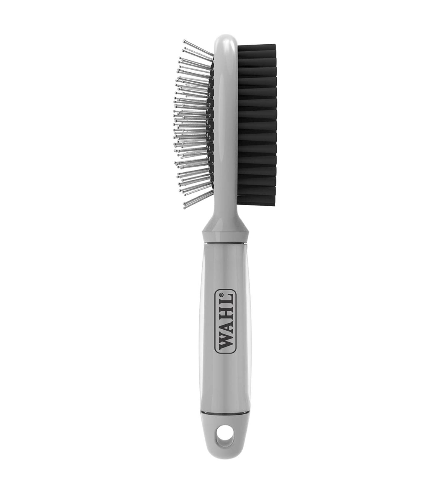 WAHL Canada Double Sided Cat Brush to promote a healthy coat Nylon bristles are infused with charcoal to help control odour - great for cleaning debris and smooth out the fur - Model 58530 Grey - Buy Online on GoSupps.com