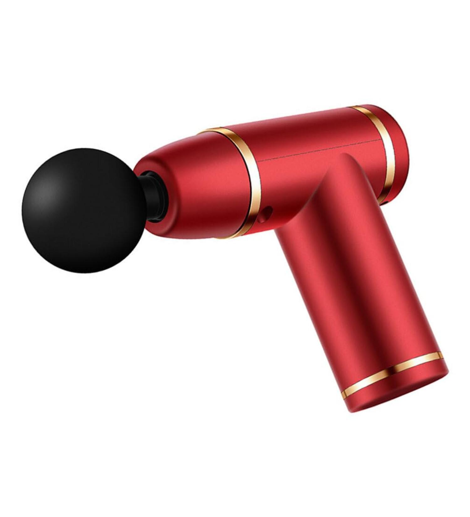 1 set of fascia gun depth massage fascia massage device Tool for muscle relaxation muscle relaxing muscle relaxans percussion massager muscle therapy electrically relaxing ABS FITNESS 18x13.5x4cm red