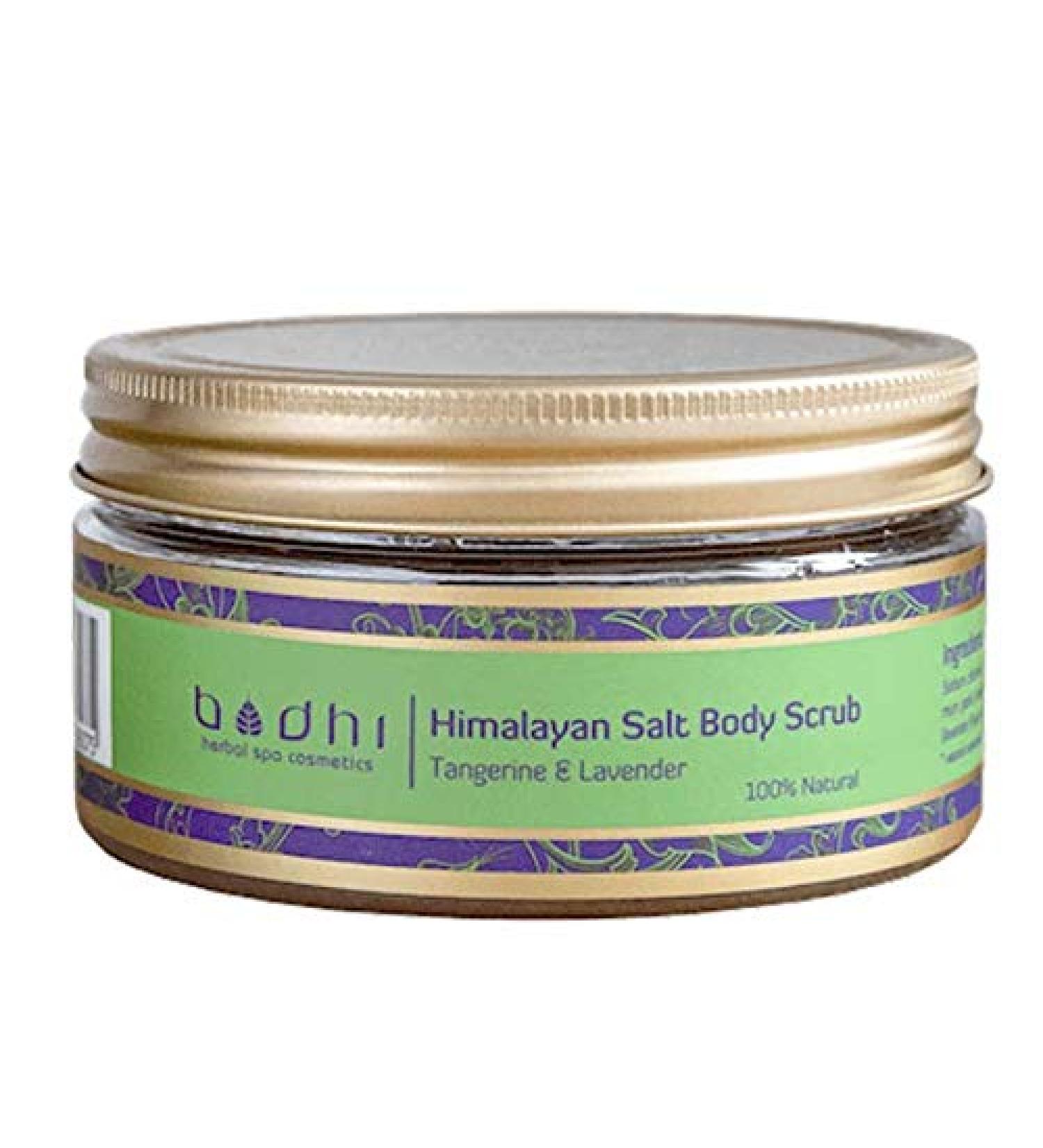BODHI Body Scrub Himalayan Salt Tangerine & Lavender - 250 ml Organic Vegan 98% Natural Exfoliator - Shop Internationally - Buy Online on GoSupps.com