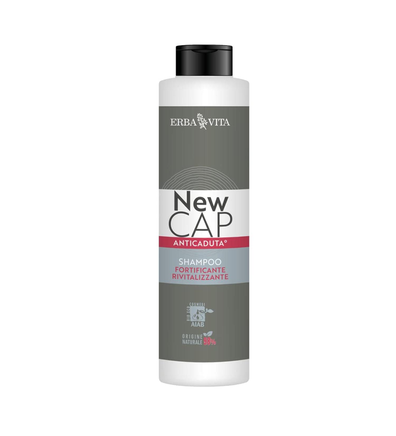  Erba Vita ERBA VITA Newcap Anti-Hair Loss Shampoo Cosmetic Product with Plant Extracts Ideal for Restituating Vitality and Brightness Strengthening Hair - 250ml - Buy Online on GoSupps.com