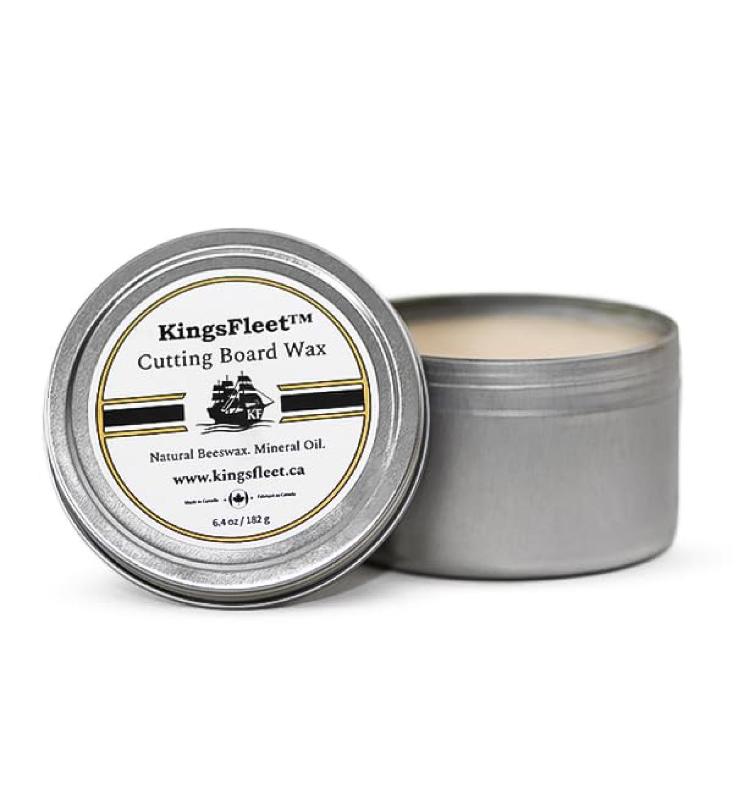 KingsFleet - Cutting Board Wax | 6.4oz | Conditioner - Canadian Made - Food Safe - Simple and Effective Ingredients 6.4 ounces - Buy Online on GoSupps.com