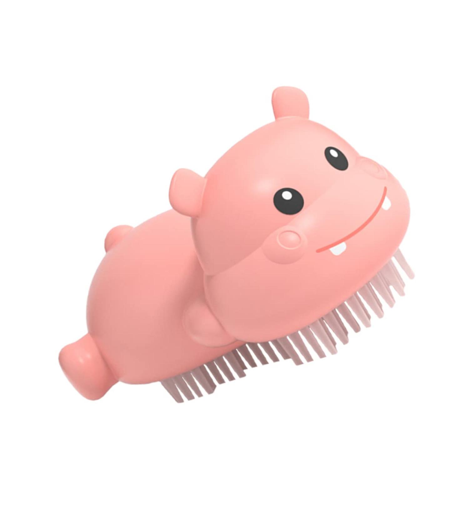 GAFOKI Baby Shampoo Brush - Infant Bath Body Scalp Teasing Massage Scrubber | Kids Shower Massager - Pink 10x6cm - Buy Online on GoSupps.com