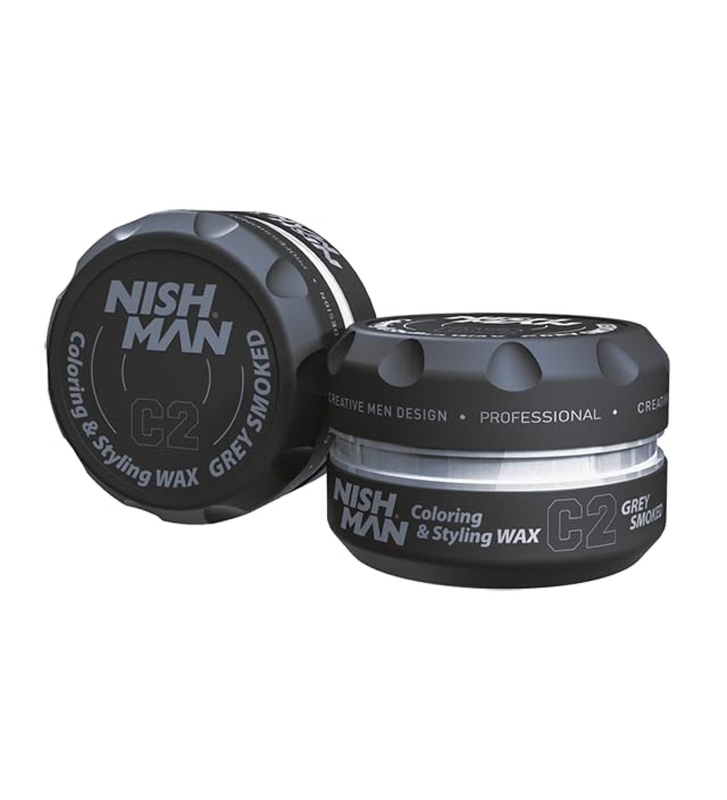 nishman Hair Premium Coloring Wax C2 Smokedv Grey