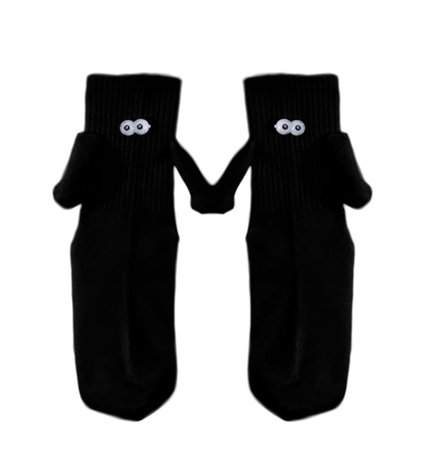 HliIQQ Magnetic Suction 3D Doll Couple Socks | Unisex Mid-Tube Funny Novelty Gift | 1 Pair, Black - Buy Online on GoSupps.com