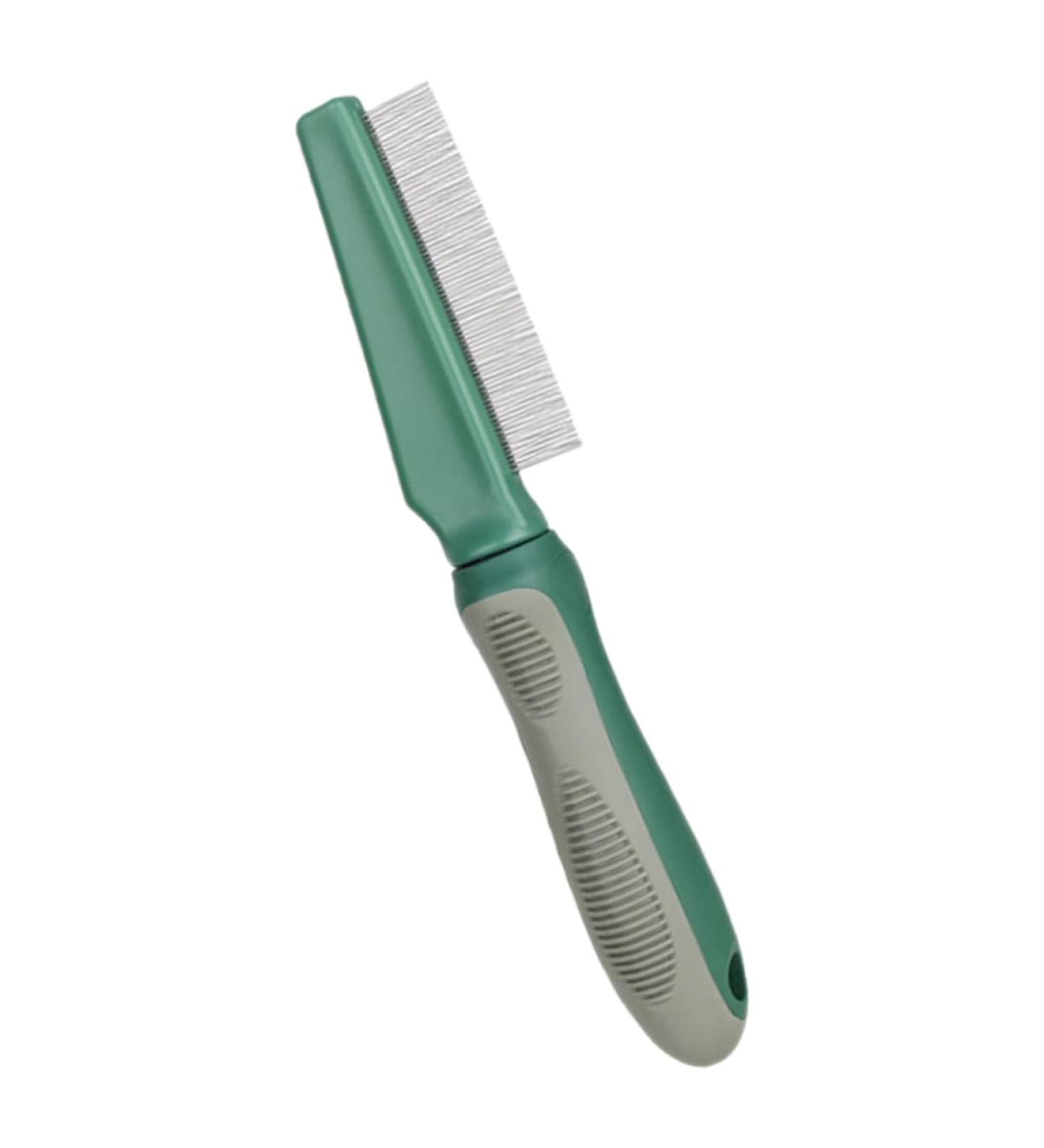POPETPOP Peigne D m ler pour Chats et Chiens Peigne de Toilettage Dents Fines avec Manche pour limination des Poils Outil Pratique pour Animaux de Compagnie Olive Vert Dents - Buy Online on GoSupps.com