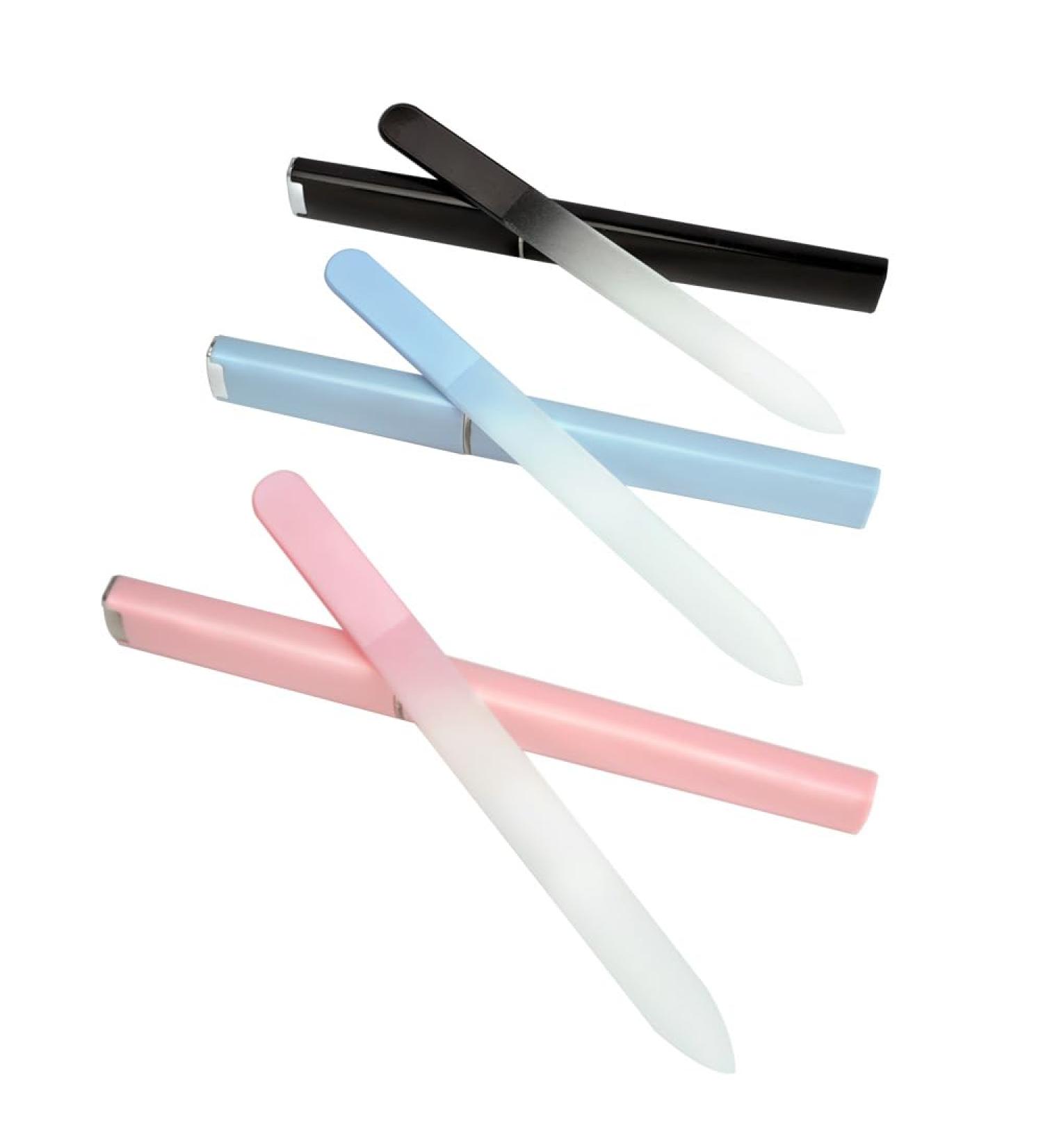 3 Pack Glass Nail Files with Case | Premium Double-Sided Nail Filer for Natural Artificial & Pedicure Nails - Buy Online on GoSupps.com