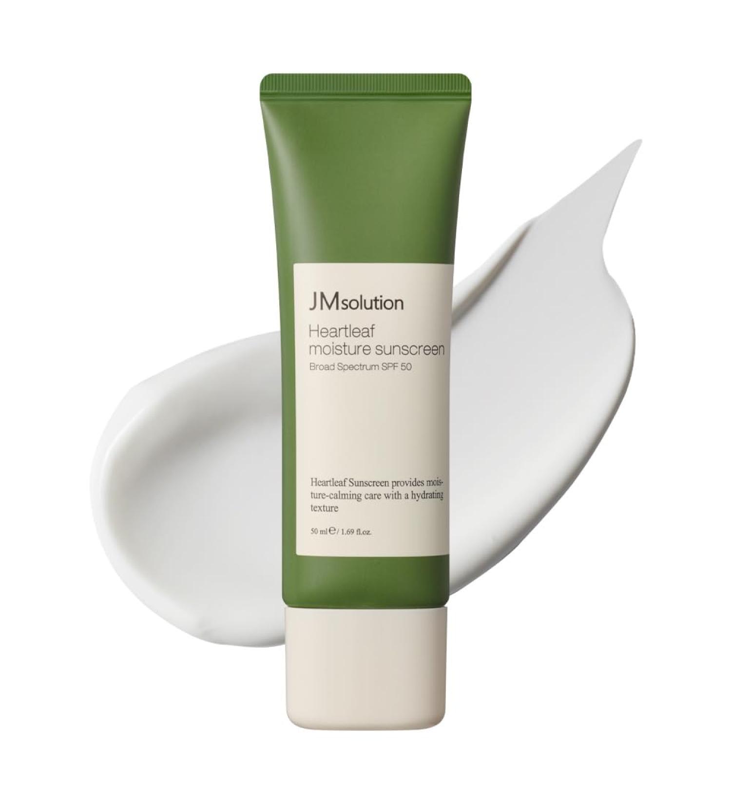 JMsolution Heart Leaf Sunscreen SPF 50 Made in USA Calming UV Protection with Heart Leaf & Centella Asiatica Lightweight Hydrating Face Sunscreen for Sensitive Skin - Buy Online on GoSupps.com