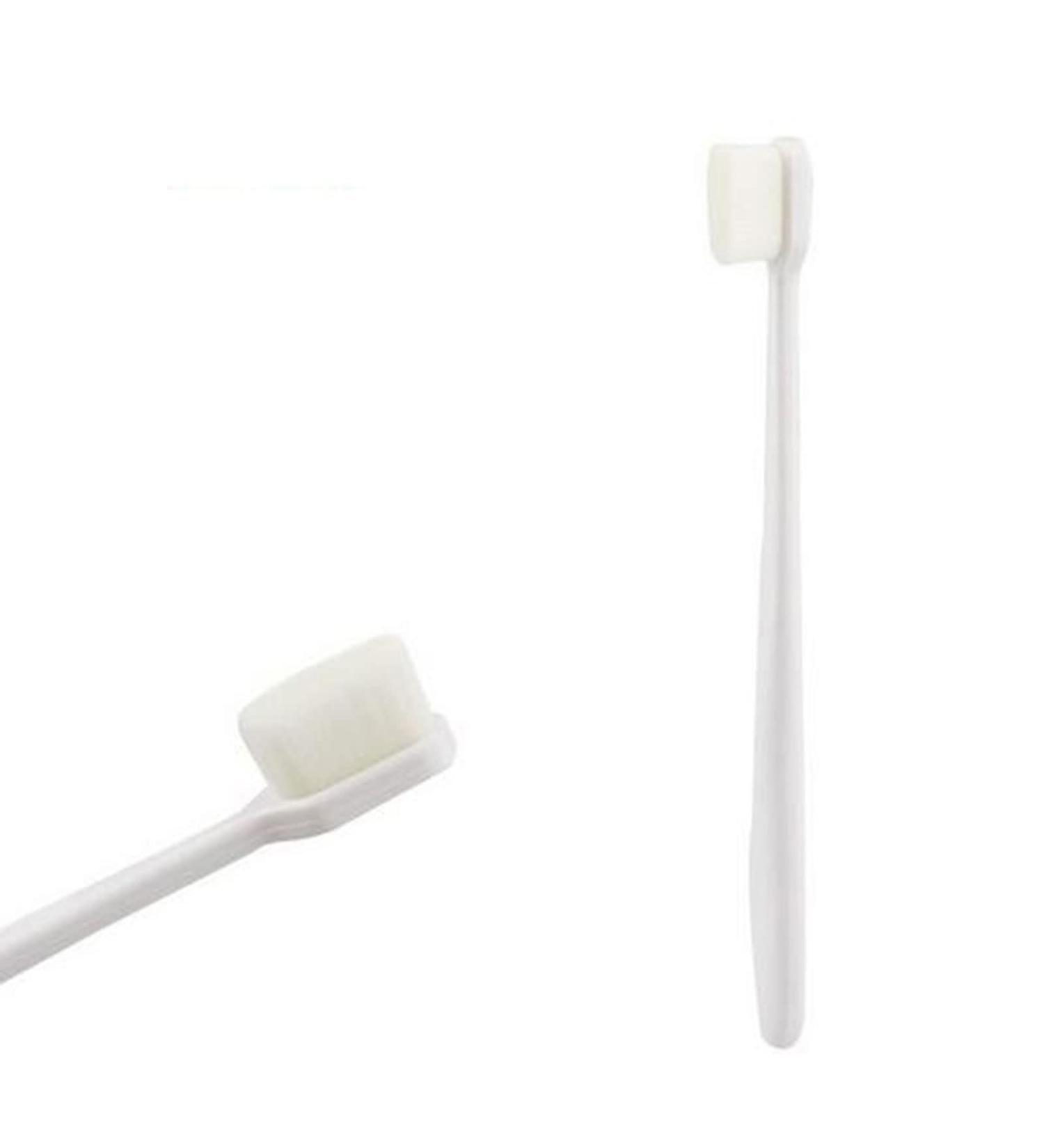 Suicra Micron Ultra-Fine Soft Toothbrush - 1 Piece Nano Bristle Travel Brush for Deep Cleaning & Gum Protection (White) - Buy Online on GoSupps.com