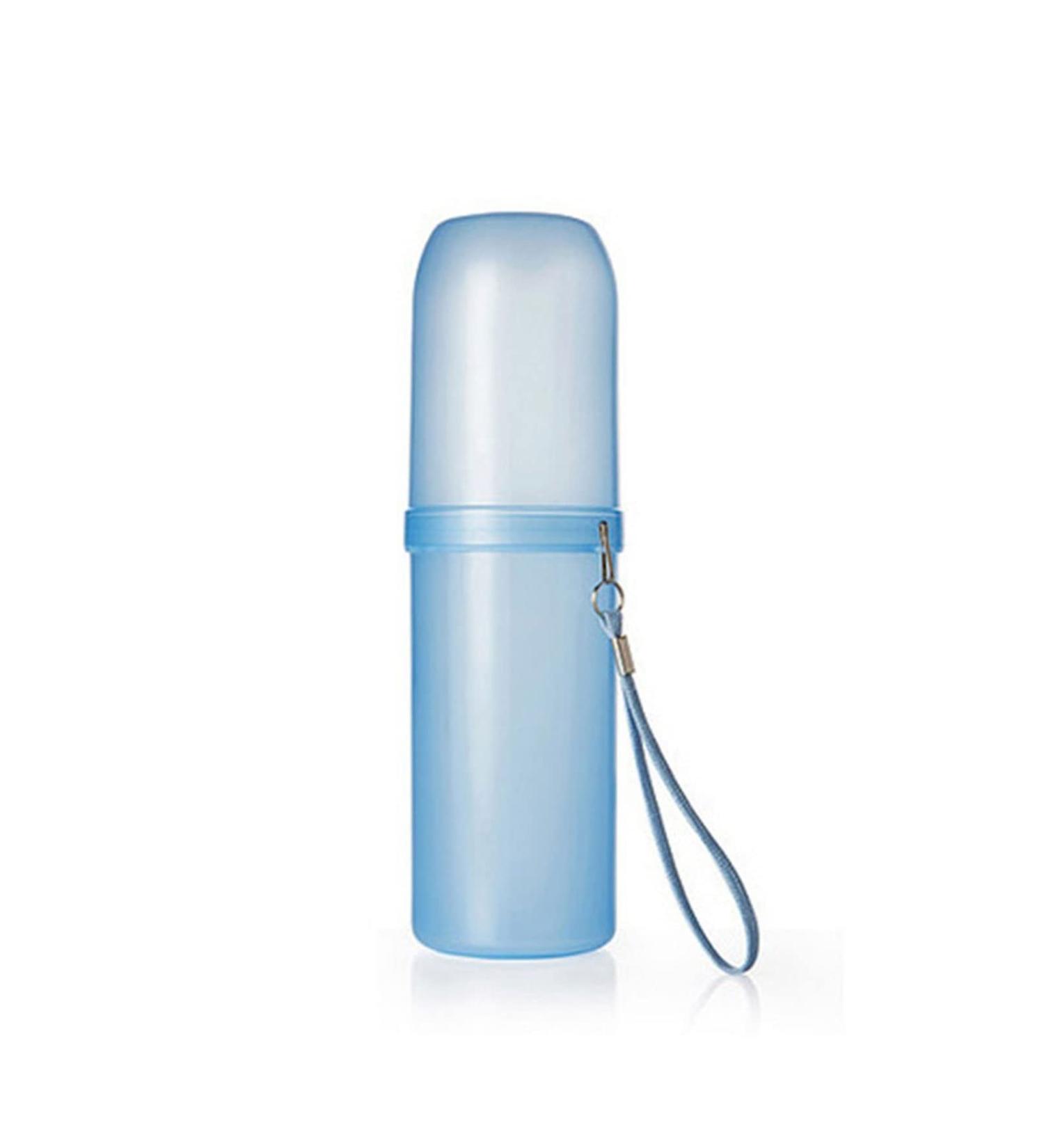 Digjobk Portable Toothbrush Cup - Colorful Travel Accessory Holder for Toothbrush & Toothpaste - Blue Bathroom Organizer - Buy Online on GoSupps.com