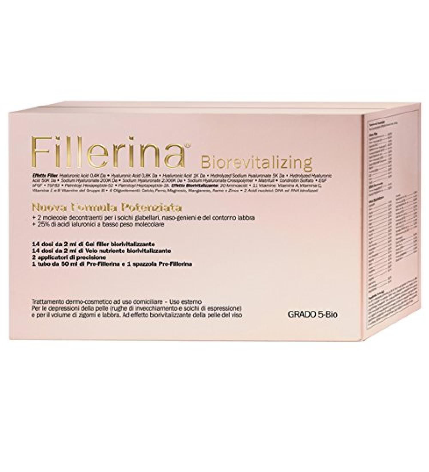 Fillerina LABO FILLERINA BIOREVITALIZING Filler Effect Treatment New POTENZED FORMULA Pre-Fillerina + Filler Gel + Grade 3 Organic Nourishing Velociformule