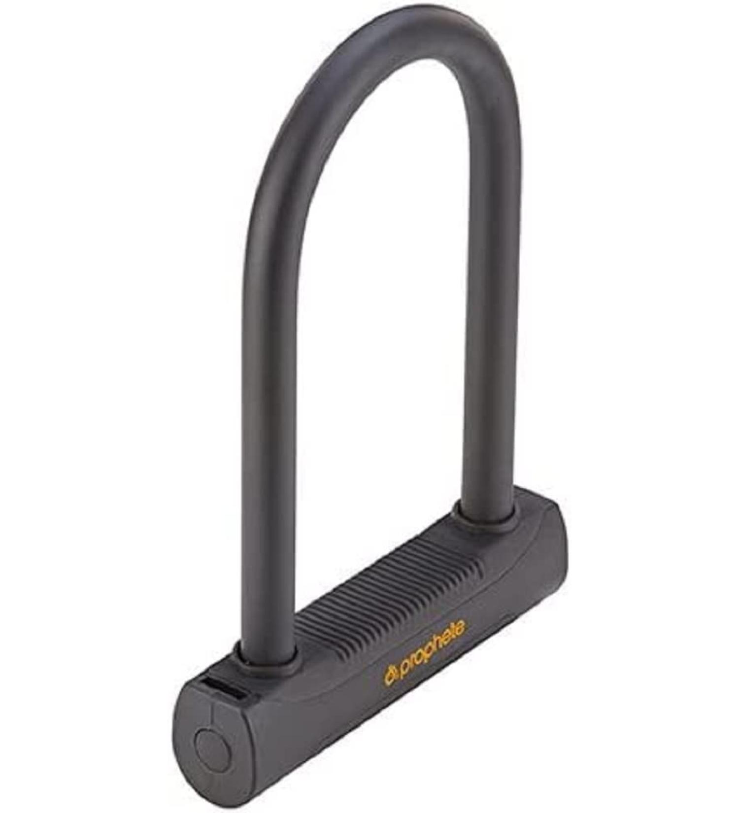 Prophete U-lock high-quality bicycle lock A**** certified including 2 keys color black