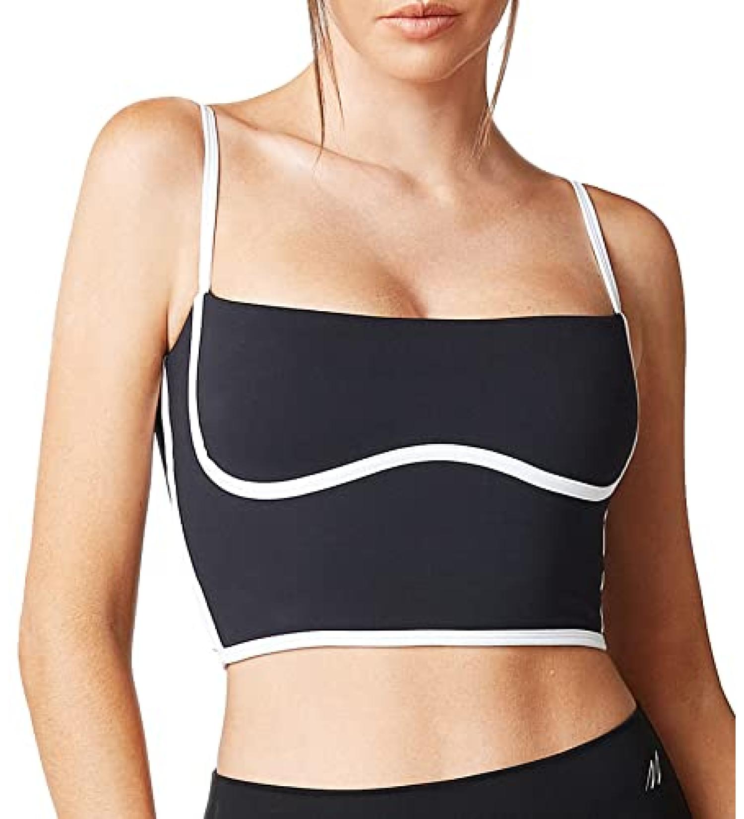 Move With You Sleeveless Padded Sports Bra Tank Top - Black, Small - Buy Online on GoSupps.com