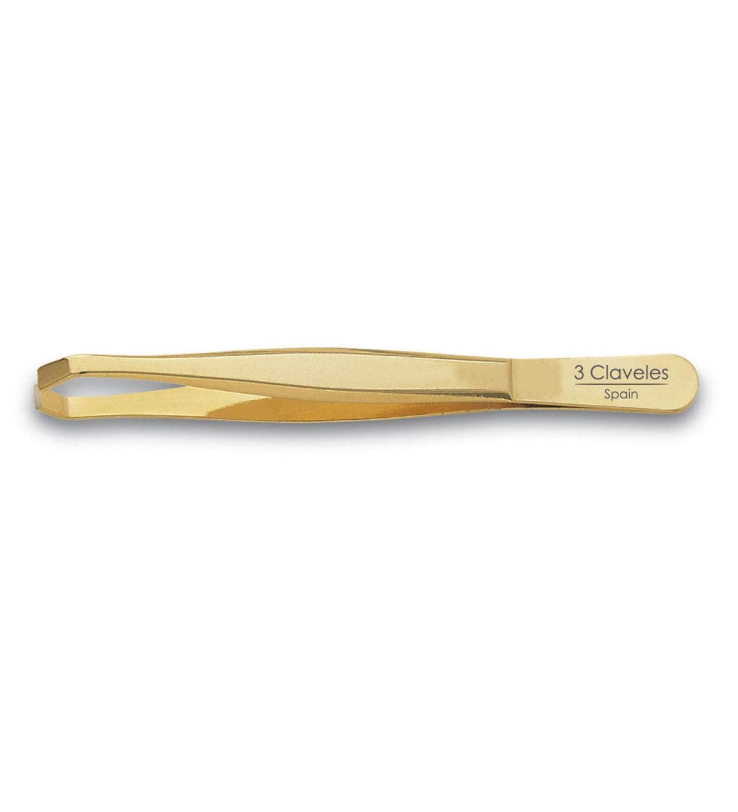 3 Claveles 12246 - Shaving tongs gold 9 cm crab tip - Buy Online on GoSupps.com