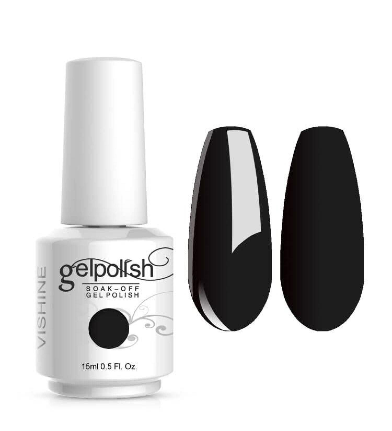 Vishine Professional UV LED Gel Nail Polish Varnish - Black (1348) - Buy Online on GoSupps.com