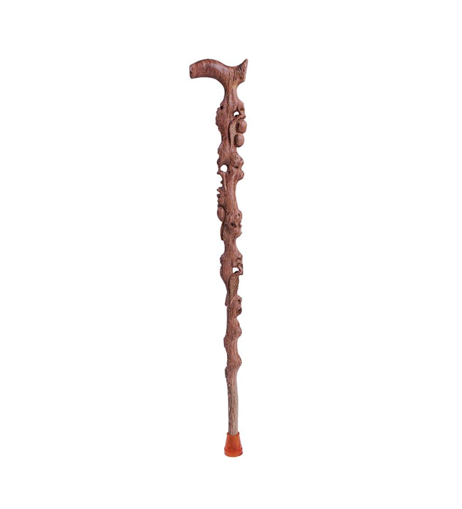 Cane Elderly Crutches Solid Wood Walking Stick Walker Black and Ebony Fine Carving 89cm Long Available as Needed Truncated by Yourself Beautiful Scenery Bathing in Sunlight - Buy Online on GoSupps.com