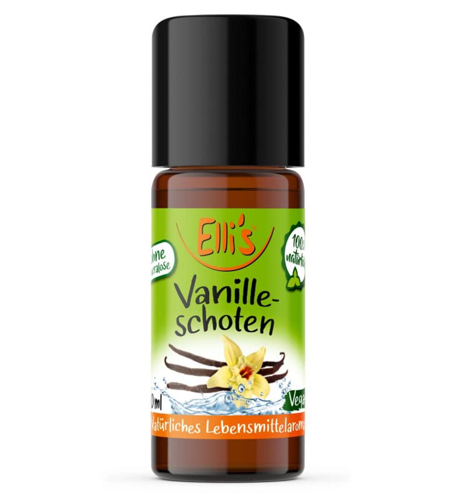 Ellis Flavors Vanilla Pod Natural Food Aroma - 100% Vegan & Natural - Perfect for Dishes & Drinks - 10 ml - Buy Online on GoSupps.com