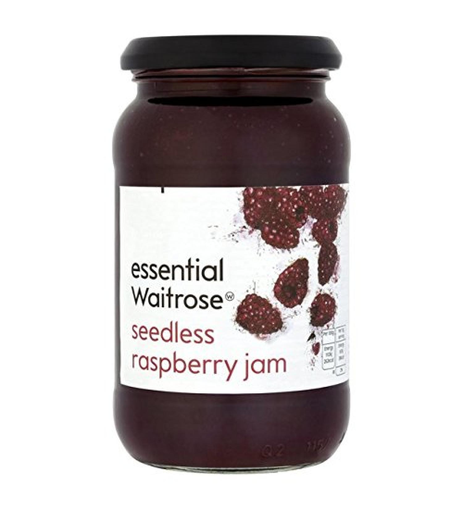 Waitrose Beedless Raspberry Jam Essential Waitrose 454 g