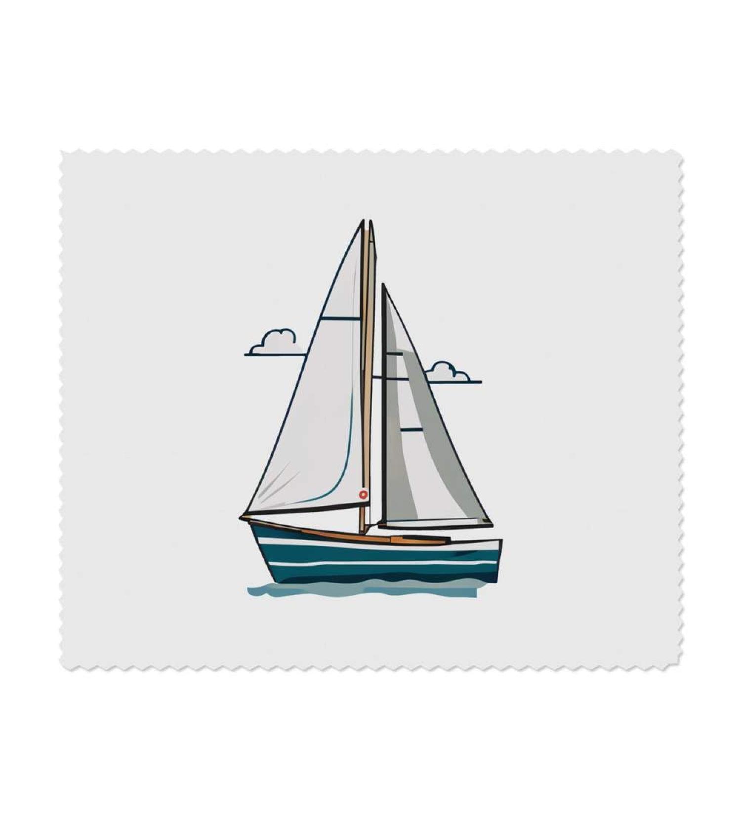 Buy 2 x Microfiber Cleaning Cloths 'Sailboat On The Water' - Premium Quality & Fast International Shipping - Buy Online on GoSupps.com