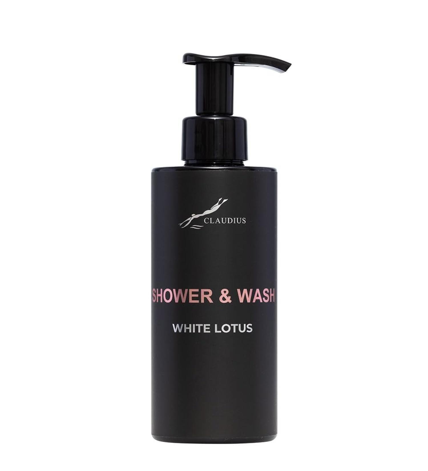 Claudius Shower & Wash White Lotus 300 ml with pump black bottle