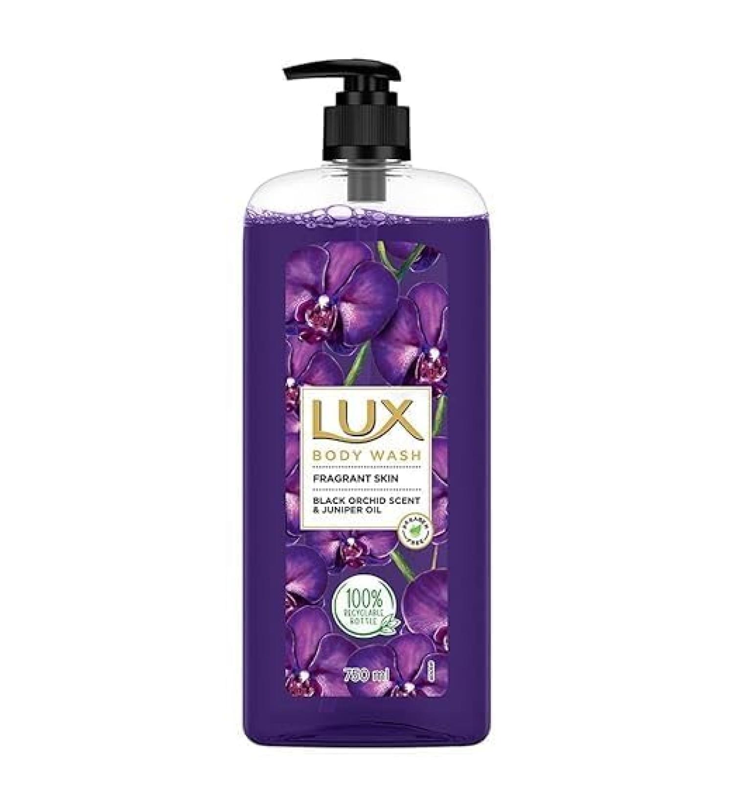 Shop Body Wash - Black Orchid & Juniper Oil - Paraben Free XL Pump Bottle Long Lasting Fragrance - 750 ml - Buy Online on GoSupps.com