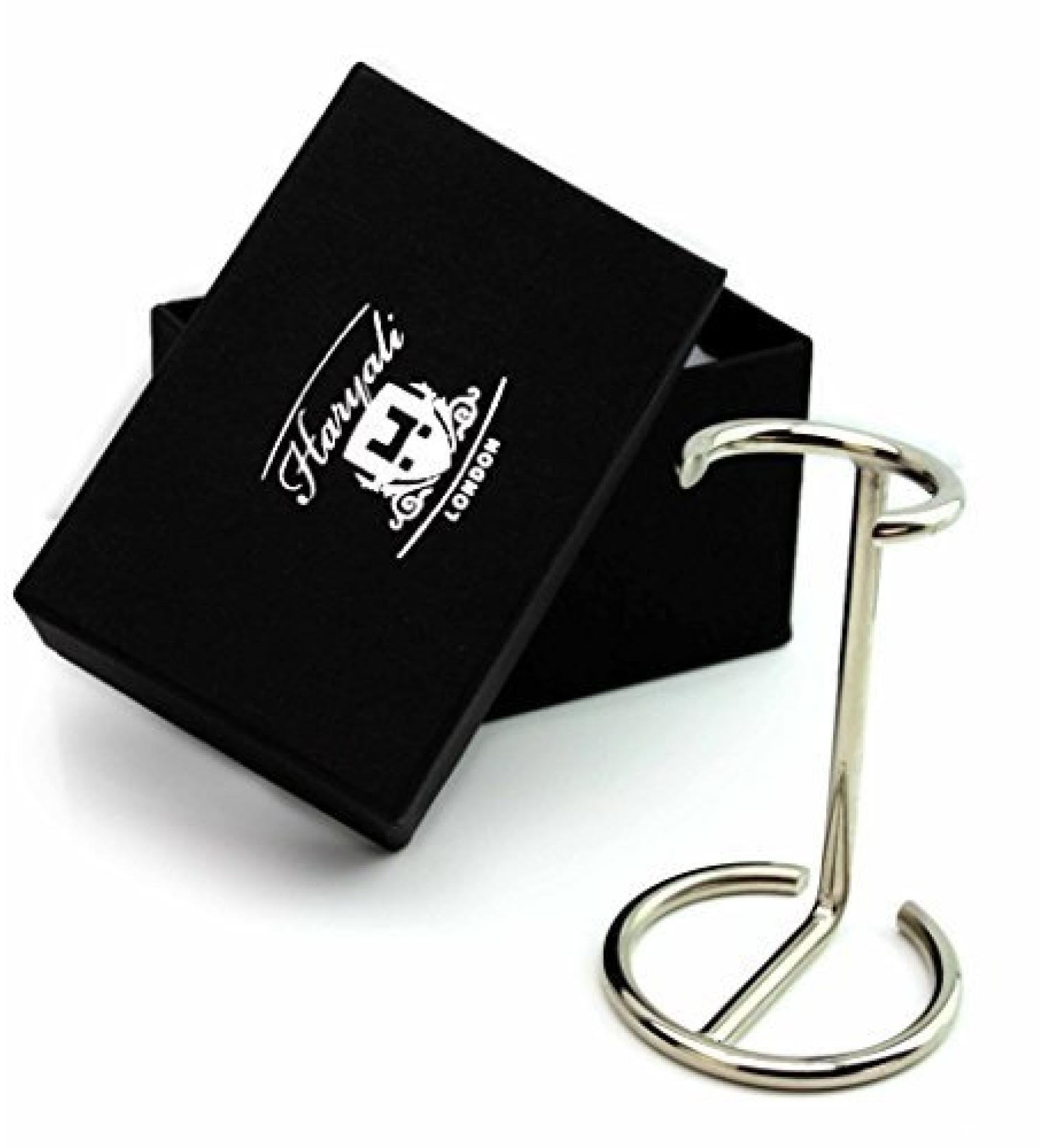 STAINLESS STEEL(CHROME FINISH) MEN'S SHAVING BRUSH STAND. PERFECT FOR EVERYDAY USE.