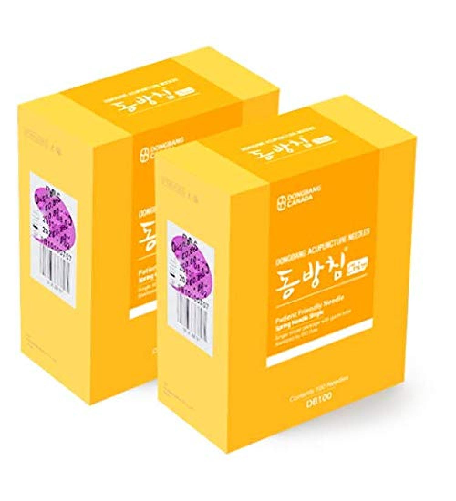 SPRING HANDLE DONGBANG NEEDLES (2 x 100 NEEDLE BOXES PER PACK) (0.3mm X 50mm (Gauge X Length))