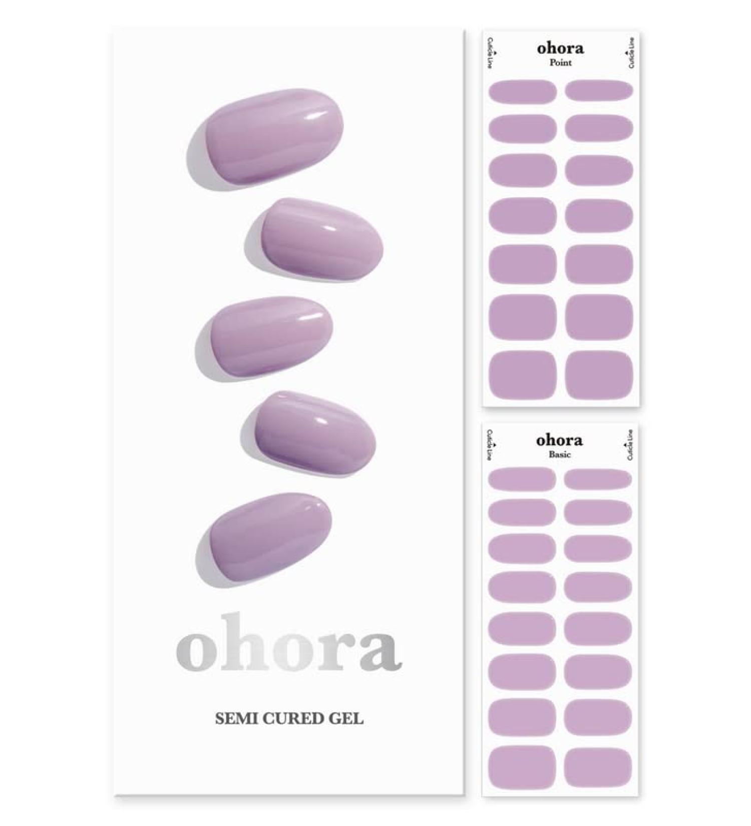ohora Semi Cured Gel Nail Strips (N Blueberry Jam) - Salon-Quality, Long Lasting & Easy to Apply - Purple - Buy Online on GoSupps.com