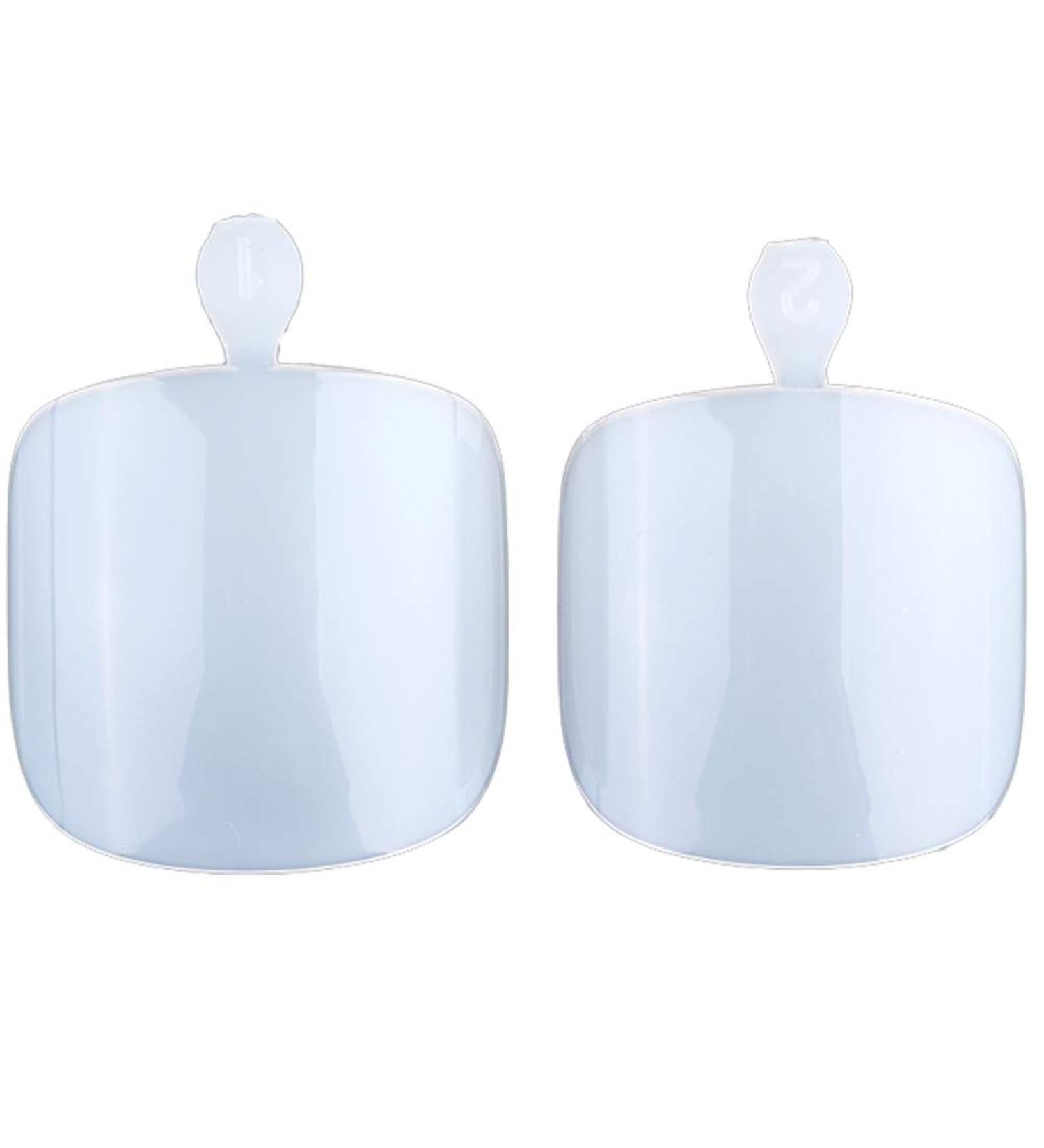 16 False Clear Toe nails in 2 Largest sizes only! 19mm and 18mm wide With Nail Glue