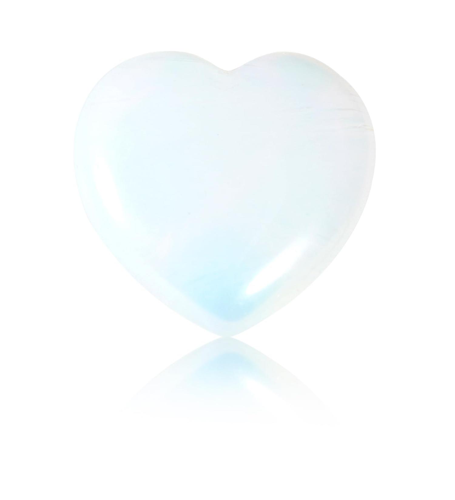 Healing Crystal Opal Heart Stone - Mini Love Pocket Stone for Reiki Therapy - 20mm Tumbled Worry Stone for Stress Relief and Home Decor - Buy Online on GoSupps.com