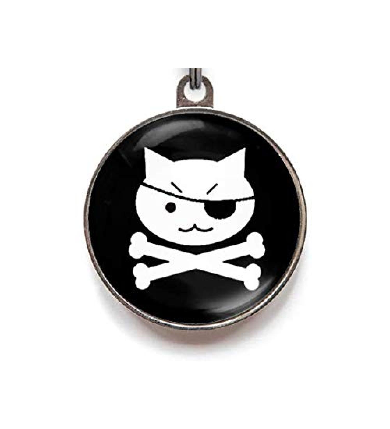 White Pirate Cat ID Tag | Free Personalisation - Buy Online on GoSupps.com