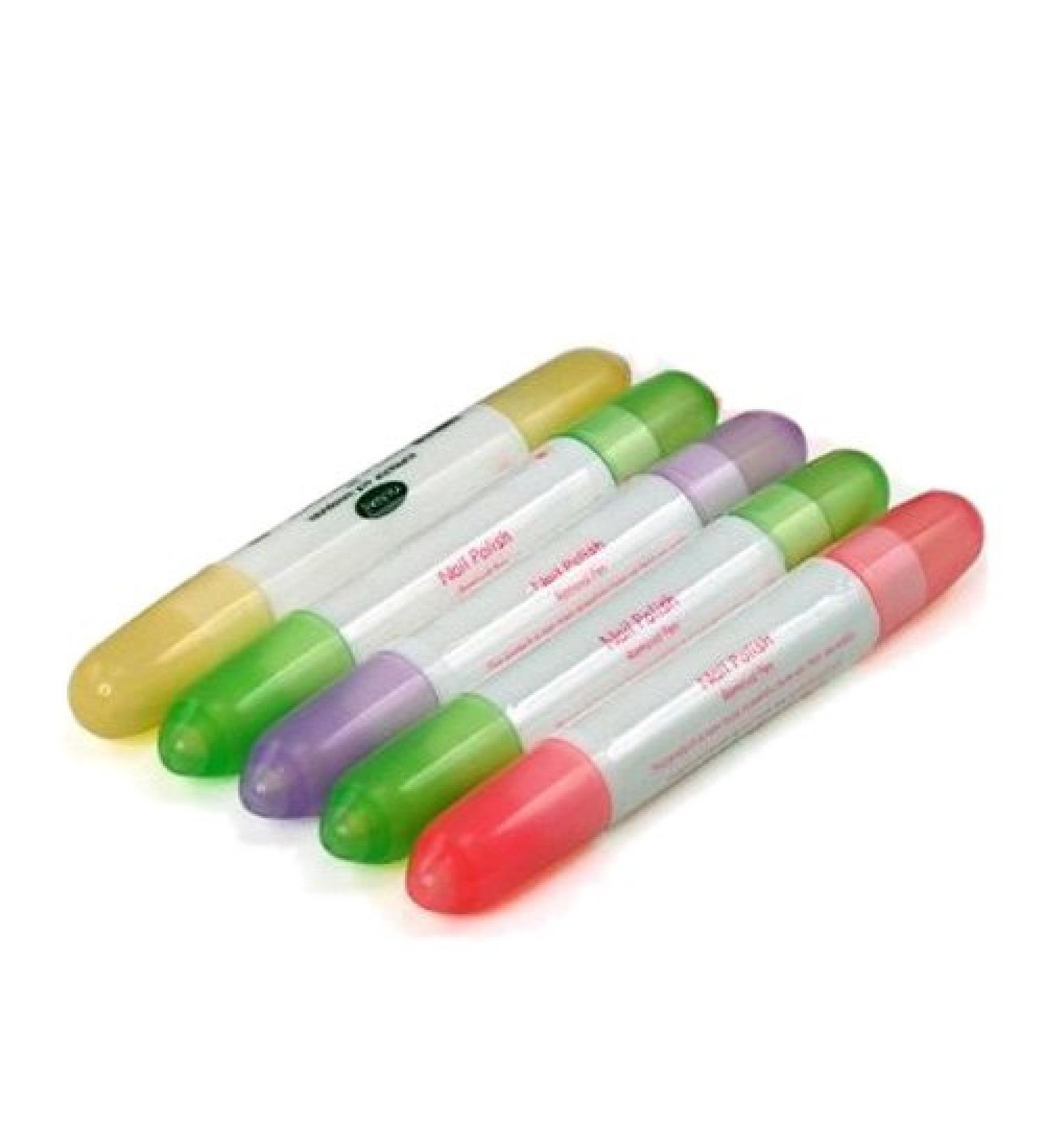 niceeshop(TM) 5 Pcs Acetone Nail Art Polish Corrector Remover Pen with 15 Replaceable Tips - Buy Online on GoSupps.com