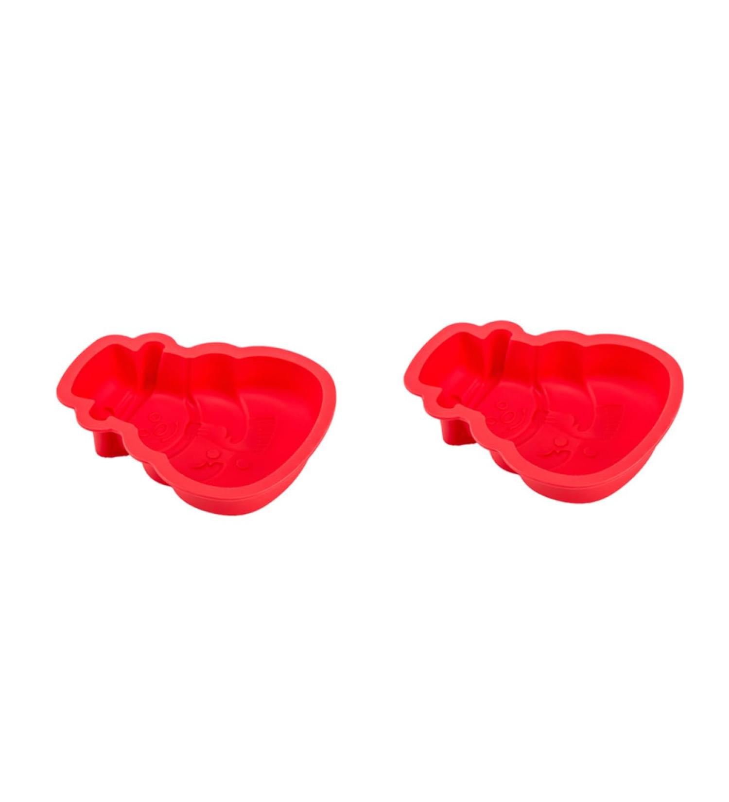 GRIRIW Cupcake 2 Pcs Baking Mold Silicone Molds Reindeer Fondant Mold Xmas Cake Silicone DIY Mold Dessert Non Stick 17.8X15.5X3CM As Shown - Buy Online on GoSupps.com