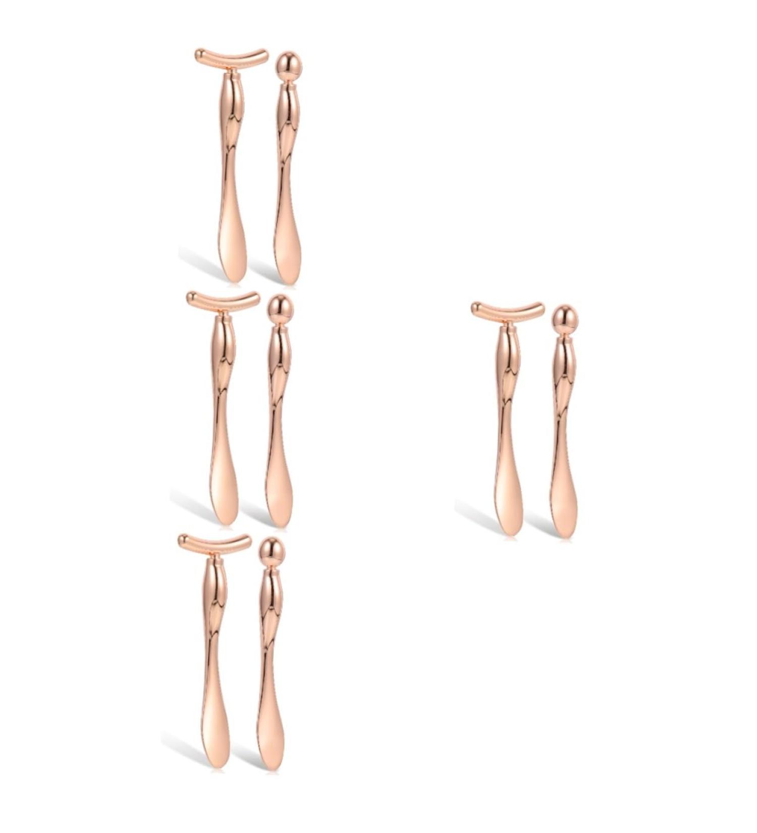 Healeved 8 STK Eye Cream Spatula Blades & Face Cream Tools - Ros gold Cosmetic Scoop & Massage Pencil - 4 PCS Set for Perfect Skin Care - Buy Online on GoSupps.com