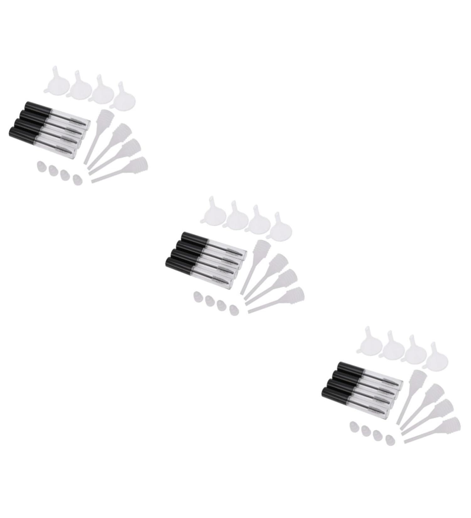 Outanaya 12 Pcs Empty Eyelash Tube Empty Mascara Tube and Wand Eyeliner Bottle Empty Mascara Bottle Black Lid - Buy Online on GoSupps.com