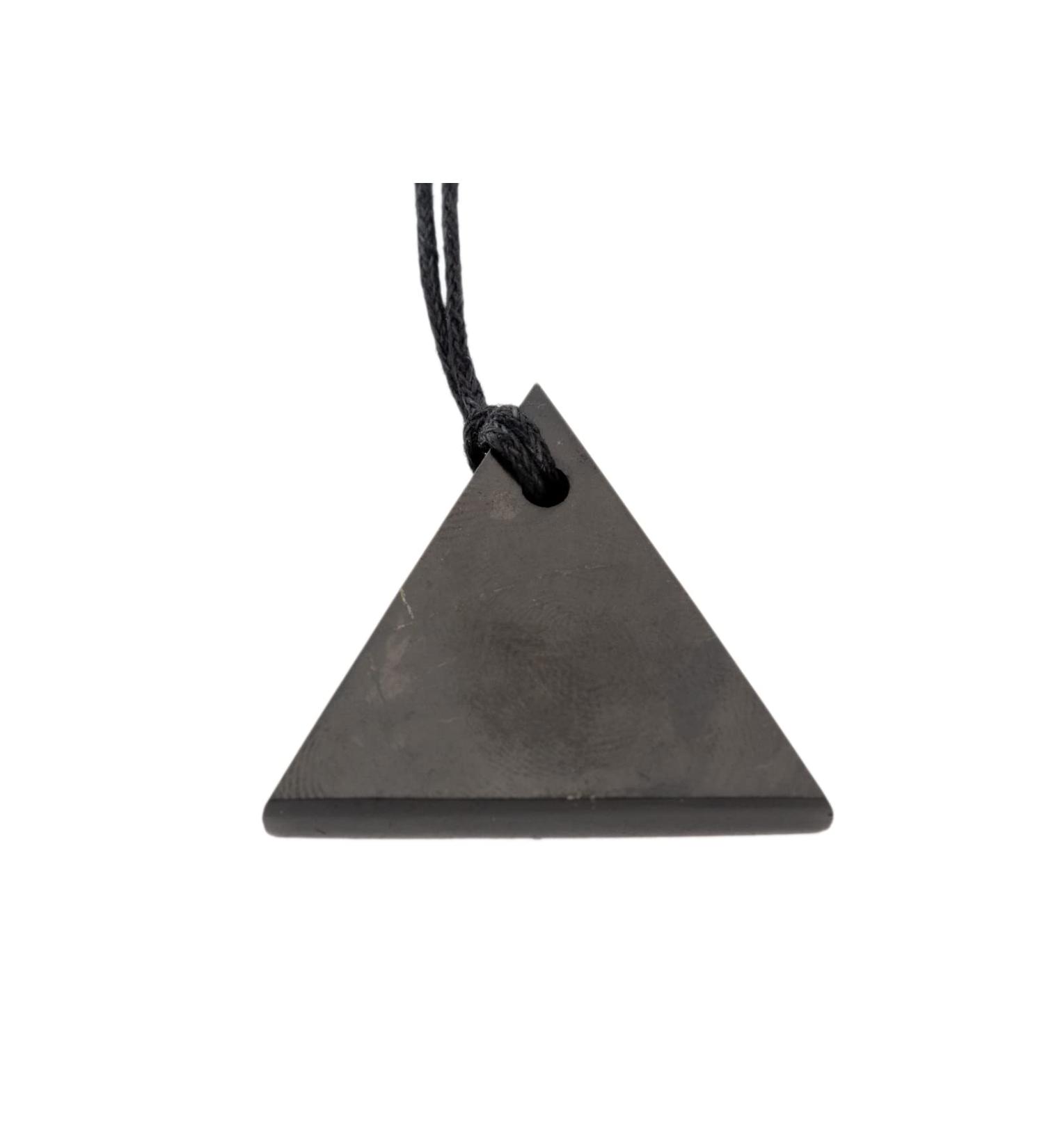 Shungite Pendant Stone for Chakra & Energy Balancing - Triangle Design | International Shipping - Buy Online on GoSupps.com