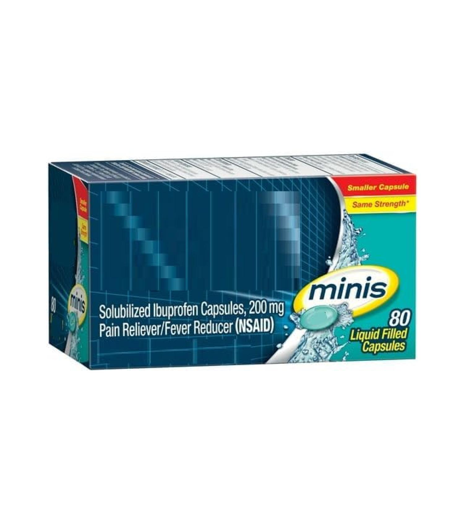 SEDLAV Gels Pain Relievers for Headache Relief Fever Reducer Liquid Filled Capsules 200 mg Ibuprofen 40 Count Sticker