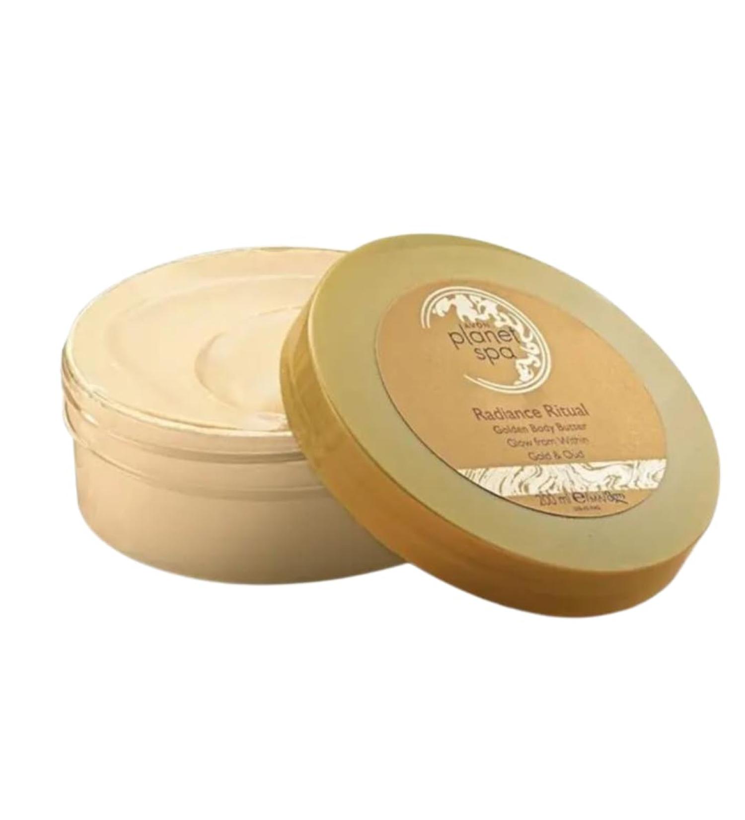 Avon Planet Spa Radiance Ritual Golden Body Butter - Gold & Oud 200ml | Luxurious Hydration for Glowing Skin - Buy Online on GoSupps.com