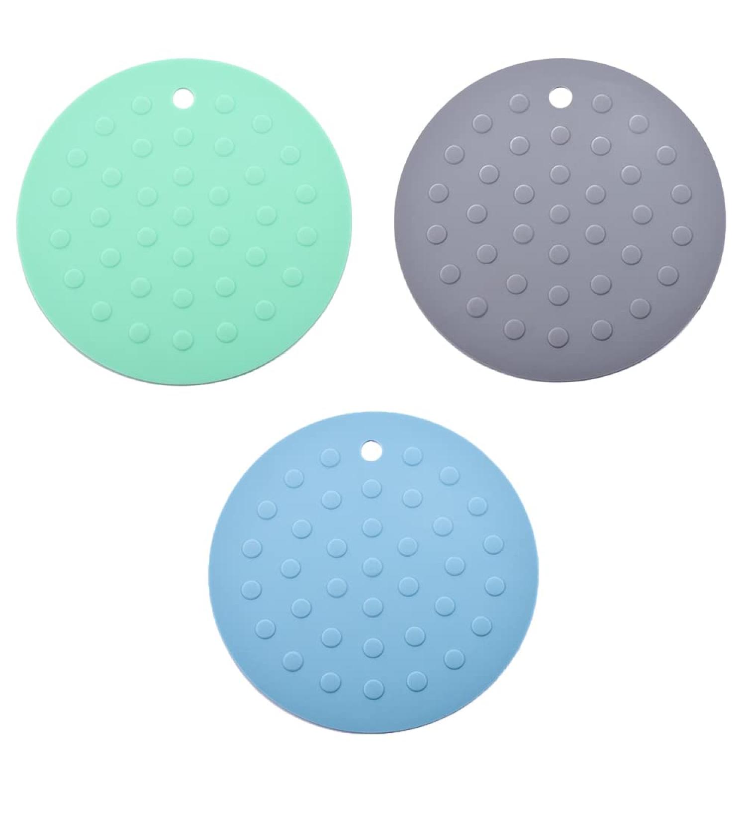 3 Pcs Round Silicone Insulation Pad Round Silicone Meal Mat Round Insulation Pad Used to Insulate Heat and Prevent Slipping - Buy Online on GoSupps.com
