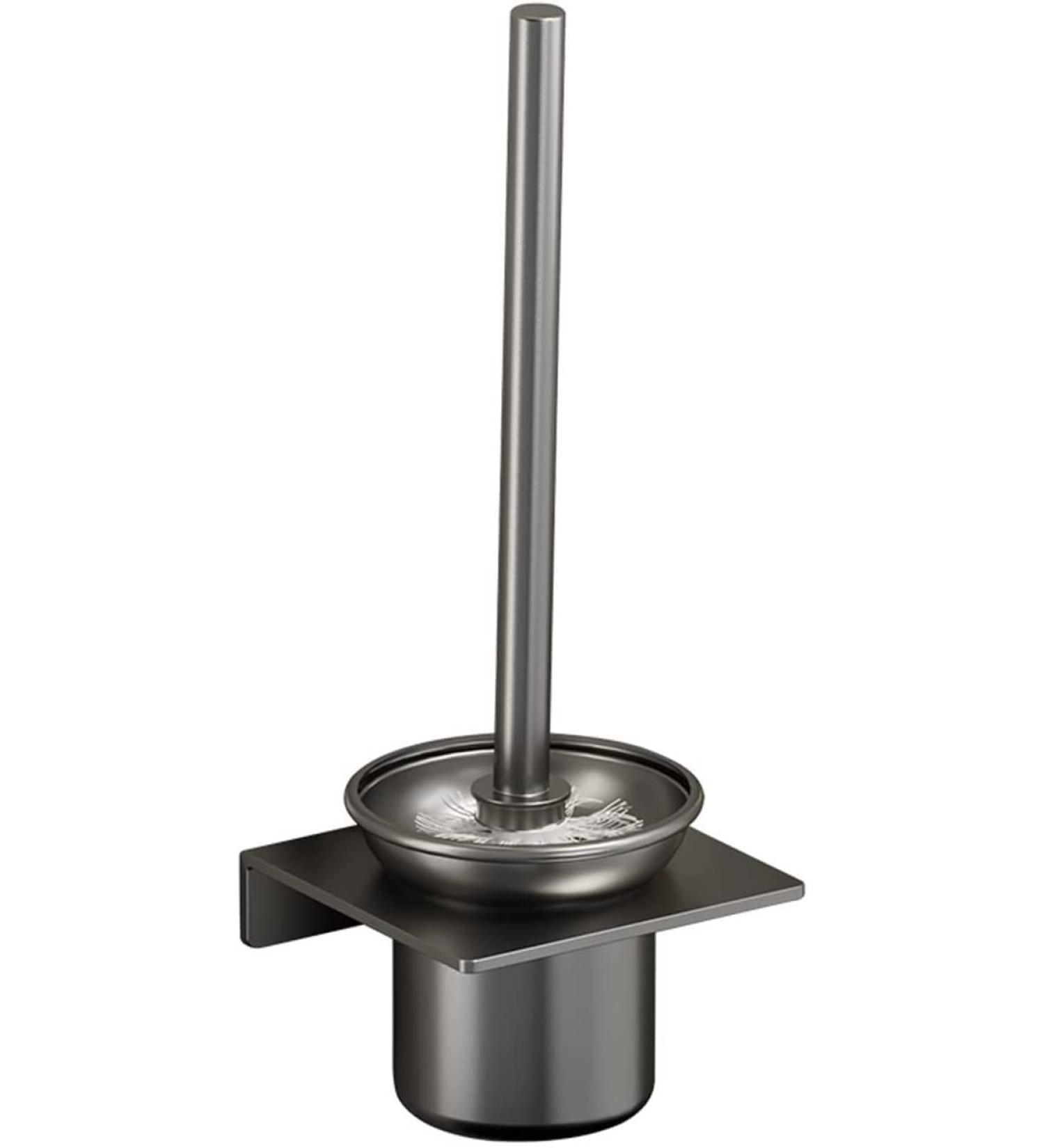 Metal Rust-Resistant Toilet Bowl Brush Modern and Compact Toilet Cleaner Brush Long Handle and Strong Bristles for Bathroom Cleaning - Buy Online on GoSupps.com