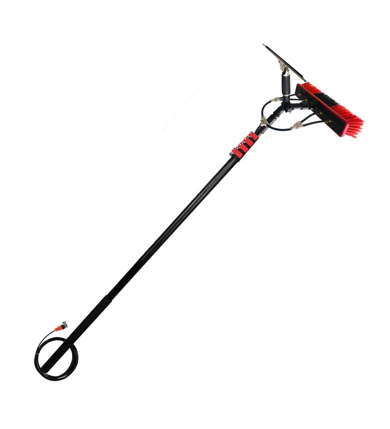 FLEAGE Brushes Window Cleaning Poles Water Fed Pole Kit 24Ft Length Water Fed Brush W/Squeegee 35.4 Ft Water Fed Cleaning System 3-in-1 Aluminum Outdoor Window/10.8 M/35.4 Ft - Buy Online on GoSupps.com