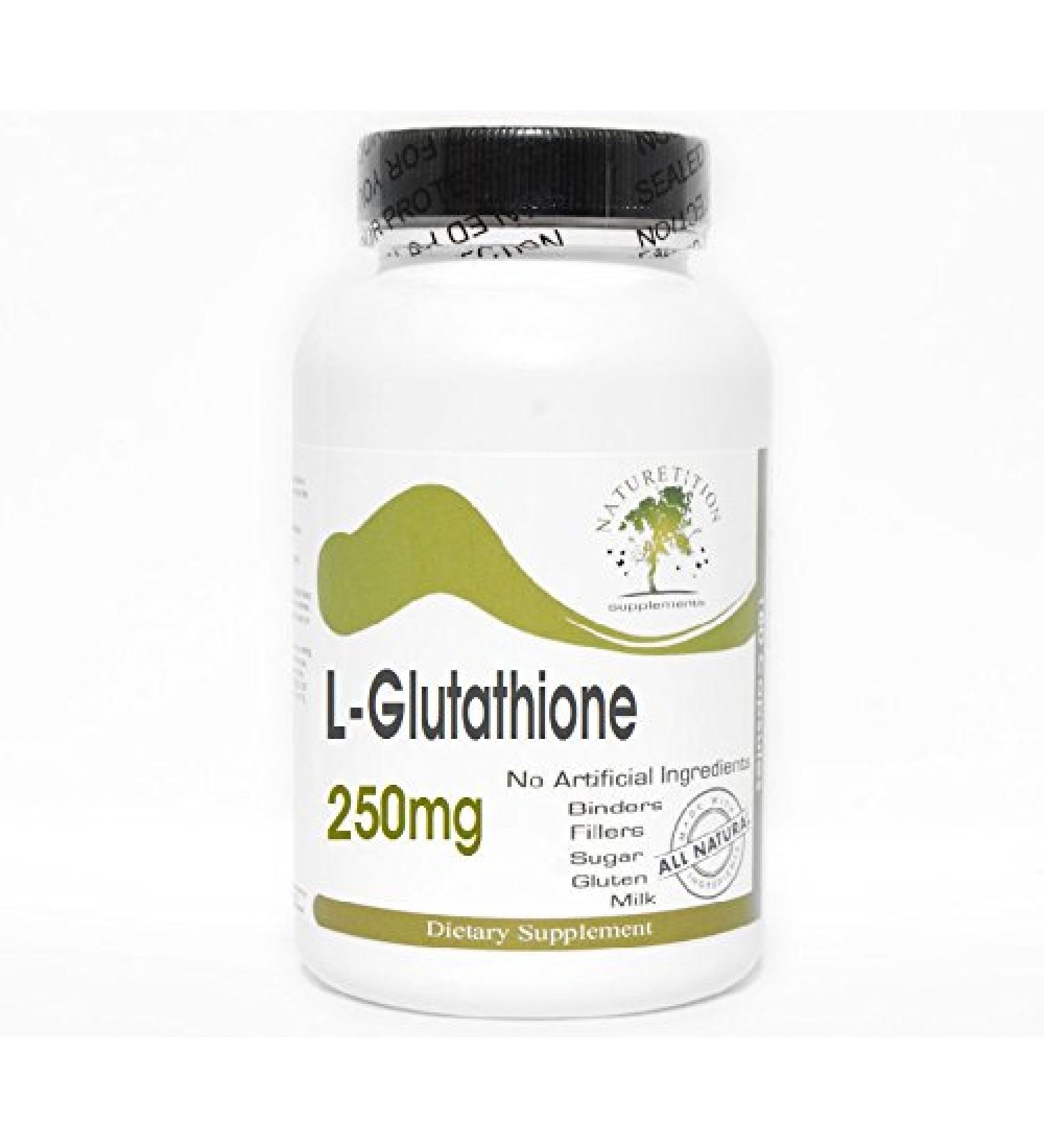 L-Glutathione 250mg 100 Capsules - No Additives Naturetition Supplements