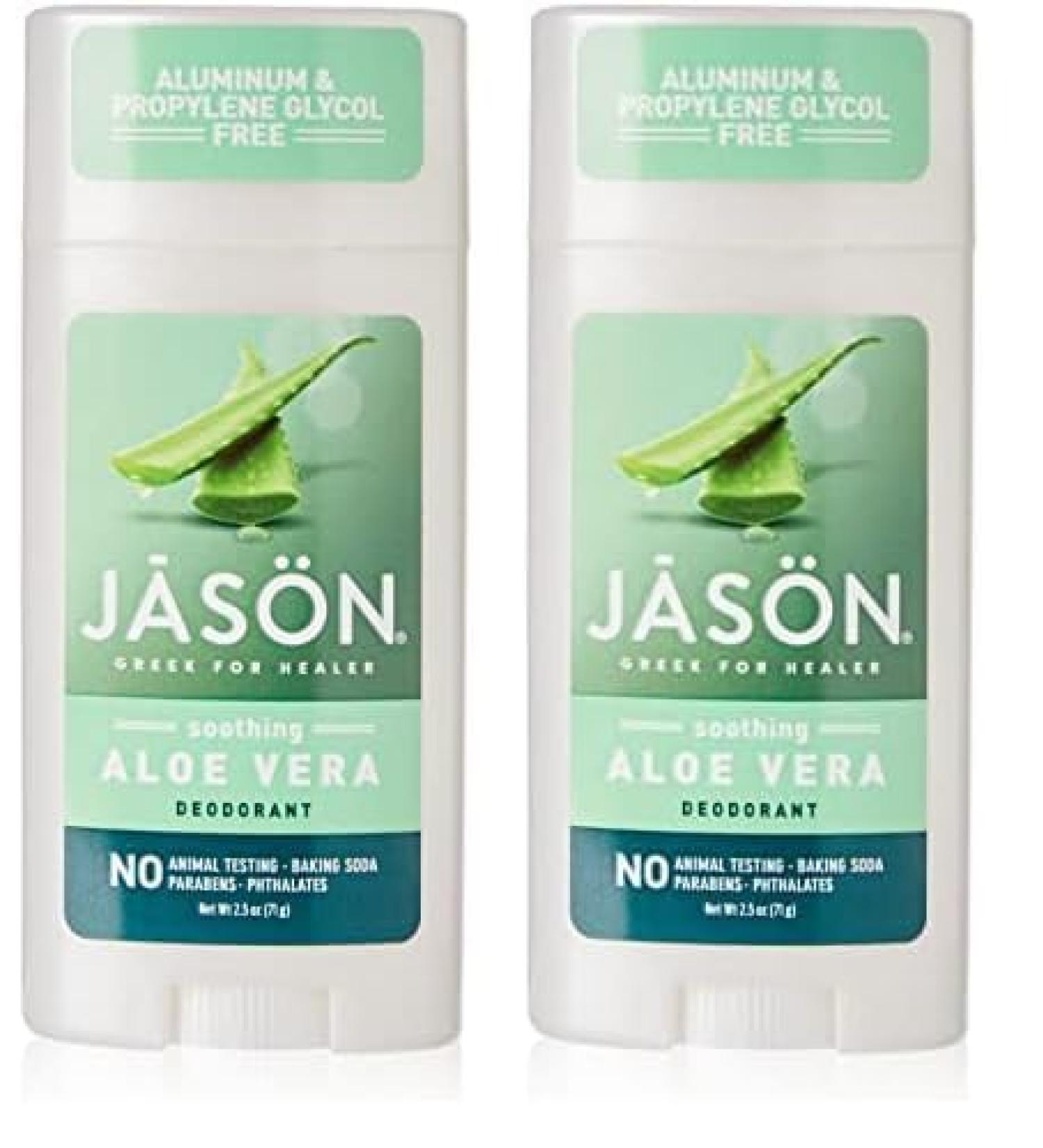 Jason Aluminum Free Deodorant Stick Soothing Aloe Vera 2.5 Oz (Packaging May Vary) (Pack of 2) Aloe Vera 2.5 Ounce (Pack of 2) - Buy Online on GoSupps.com